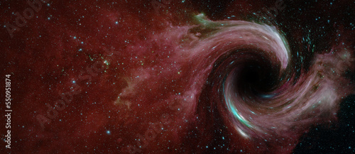 Fototapeta Naklejka Na Ścianę i Meble -  Black hole. Elements of this image furnished by NASA.