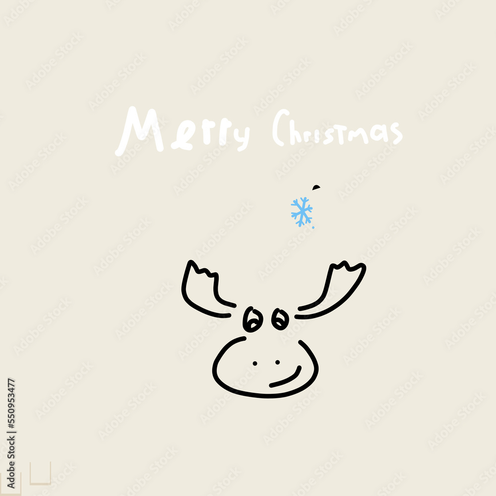 Merry Christmas. Calligraphic inscription on a gray background. Merry Christmas. Calligraphic inscription on a gray background.