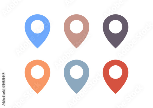 Colorful checkpoint icon and location, navigation symbol flat vector illustration. photo