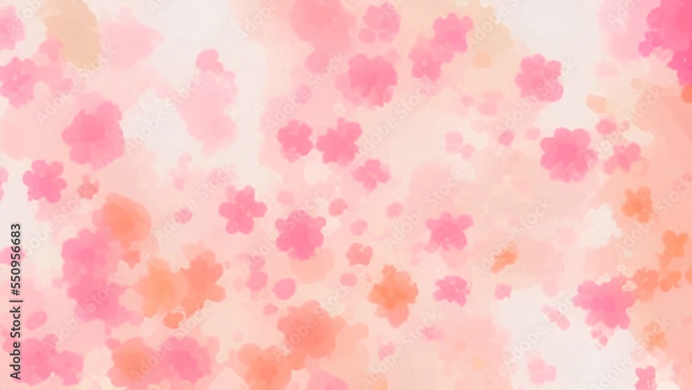 Sakura and Strawberry like abstract Spring flower background