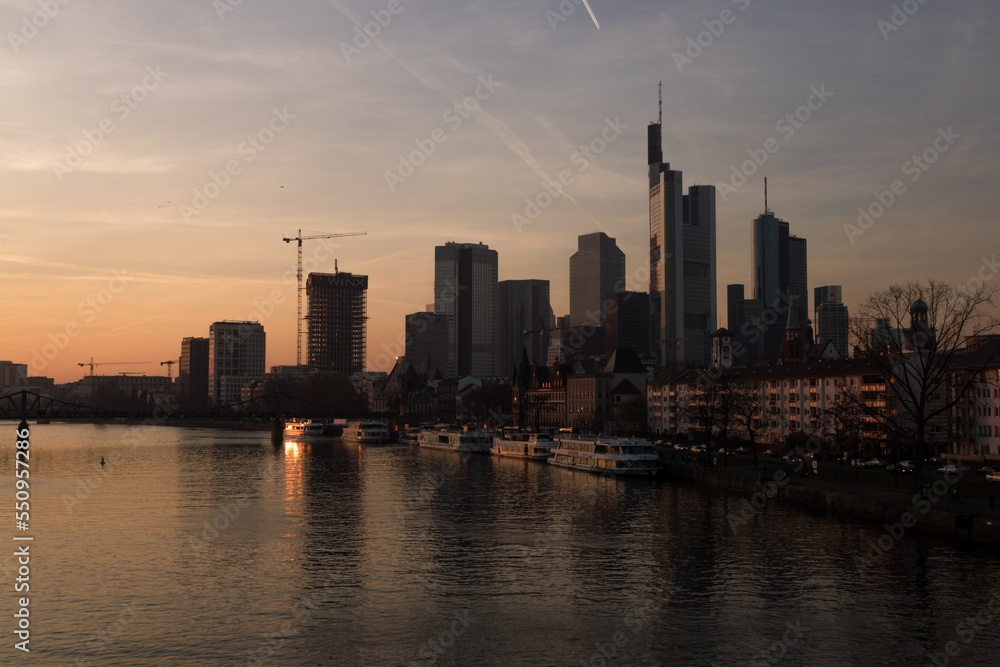 golden hour in Frankfurt am Main