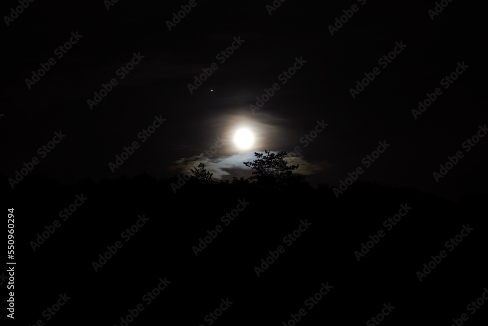 Naklejka premium sky with moon