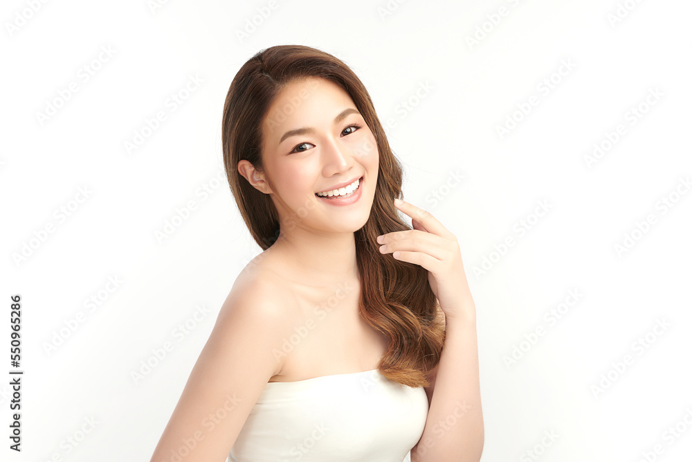 Beautiful young asian woman with clean fresh skin on white background, Face care, Facial treatment, Cosmetology, beauty and spa, Asian women portrait. Beautiful young asian woman with clean fresh skin on white background, Face care, Facial treatment, Cosmetology, beauty and spa, Asian women portrait.