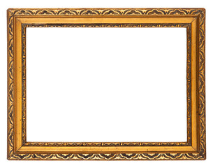 Vintage antique pirture frame with transparent background.
