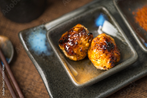 Japanese Charcoal-Grilled Teriyaki Chicken Meatballs