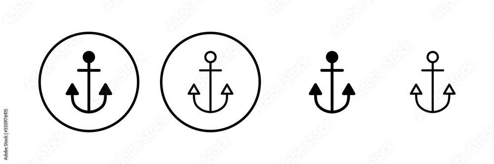 Anchor icon vector illustration. Anchor sign and symbol. Anchor marine icon. Anchor icon vector illustration. Anchor sign and symbol. Anchor marine icon.