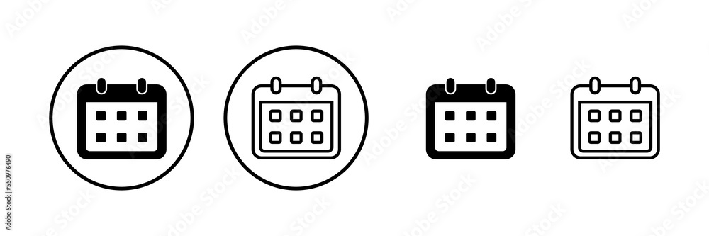 Calendar icon vector illustration. Calender sign and symbol. Schedule icon symbol Calendar icon vector illustration. Calender sign and symbol. Schedule icon symbol