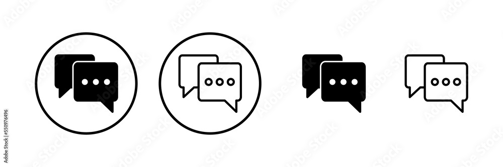 Chat icon vector illustration. speech bubble sign and symbol. comment icon. message Chat icon vector illustration. speech bubble sign and symbol. comment icon. message