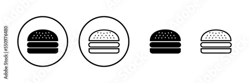 Burger icon vector illustration. burger sign and symbol. hamburger
