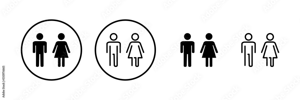 Man and woman icon vector illustration. male and female sign and symbol. Girls and boys Man and woman icon vector illustration. male and female sign and symbol. Girls and boys