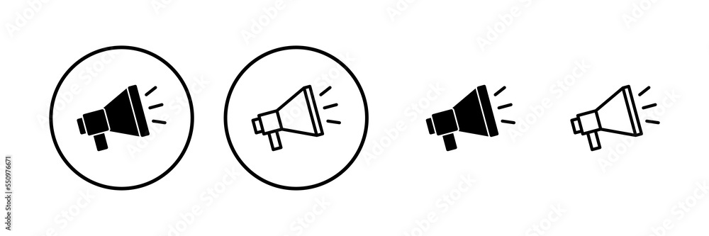 Megaphone icon vector illustration. Loudspeaker sign and symbol Megaphone icon vector illustration. Loudspeaker sign and symbol