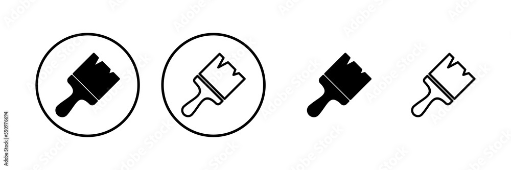 Paint icon vector illustration. paint brush sign and symbol. paint roller icon vector Paint icon vector illustration. paint brush sign and symbol. paint roller icon vector