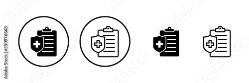 Medical insurance icon vector illustration. health insurance sign and symbol