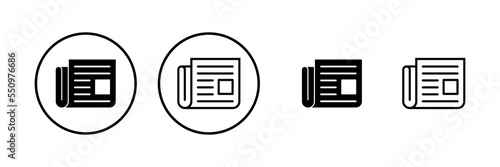 Newspaper icon vector illustration. news paper sign and symbolign