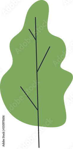 Leaf green nature flat design