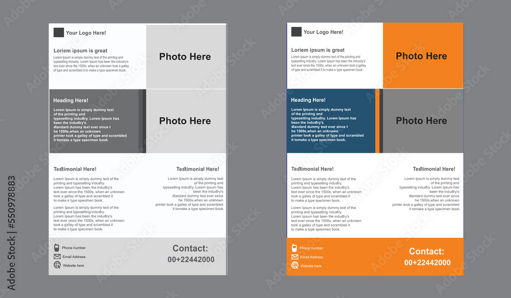 Simple and minimal flyer template Simple and minimal flyer template