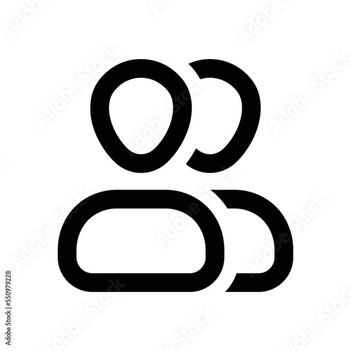Users icon - vector illustration . Users, Friends, Group, icon, People, Friend, User, Team, teamwork, Member, line, outline, icons .