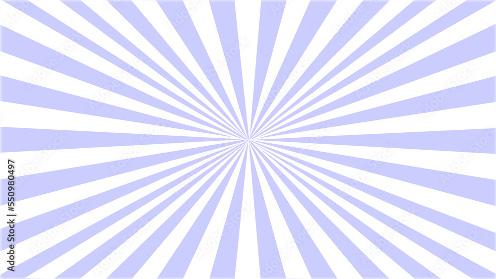 Blue sunburst ray striped background vector illustration.