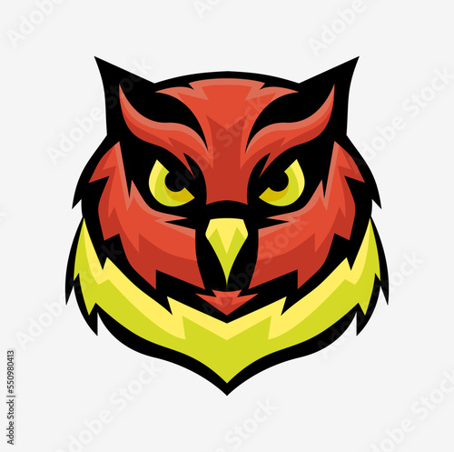 Illustration vector mascot of owl good for gaming or sport team logo design template 