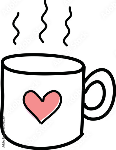 coffee cup with heart