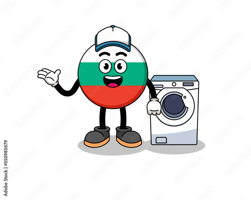 bulgaria flag illustration as a laundry man bulgaria flag illustration as a laundry man