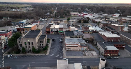 Aerial View Downtown City Center Princeton Kentucky USA photo