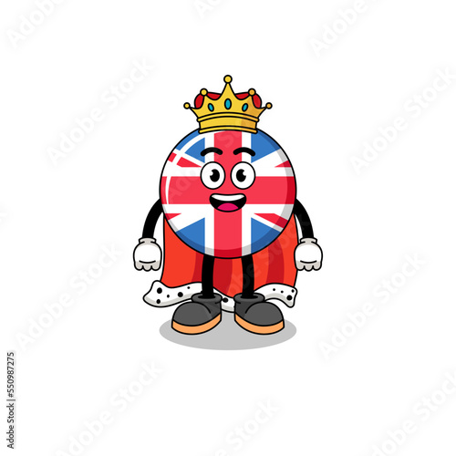 Mascot Illustration of united kingdom flag king