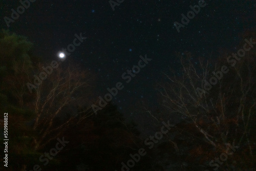 Starry sky taken from the parking lot of Odaigahara in Nara, Japan photo