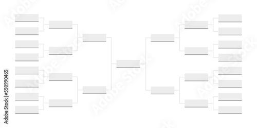 Templates of vector tournament brackets for 29 teams. Blank bracket template.