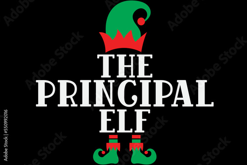 The Principal Elf Funny Christmas T-Shirt Design