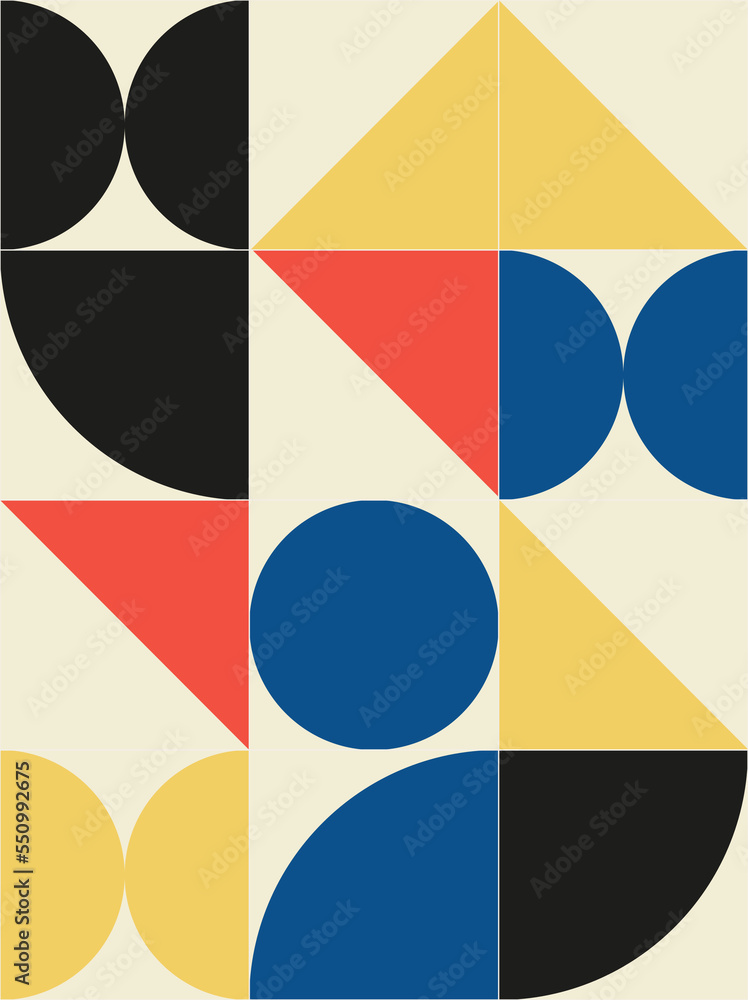 Obraz premium Abstract geometric background. Basic shapes and colors.