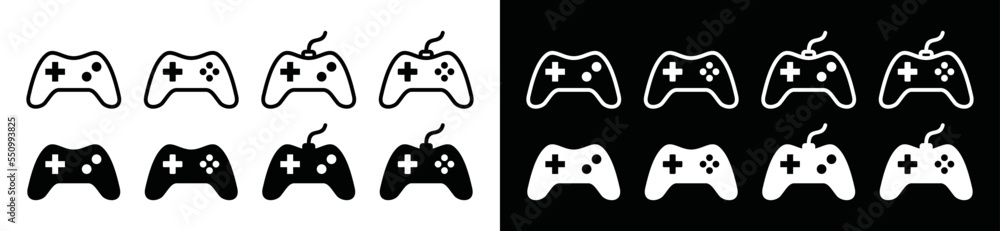 Game console icon vector. Video game controller sign symbol. Simple gamepad flat and outline icon for apps and websites, vector illustration Game console icon vector. Video game controller sign symbol. Simple gamepad flat and outline icon for apps and websites, vector illustration