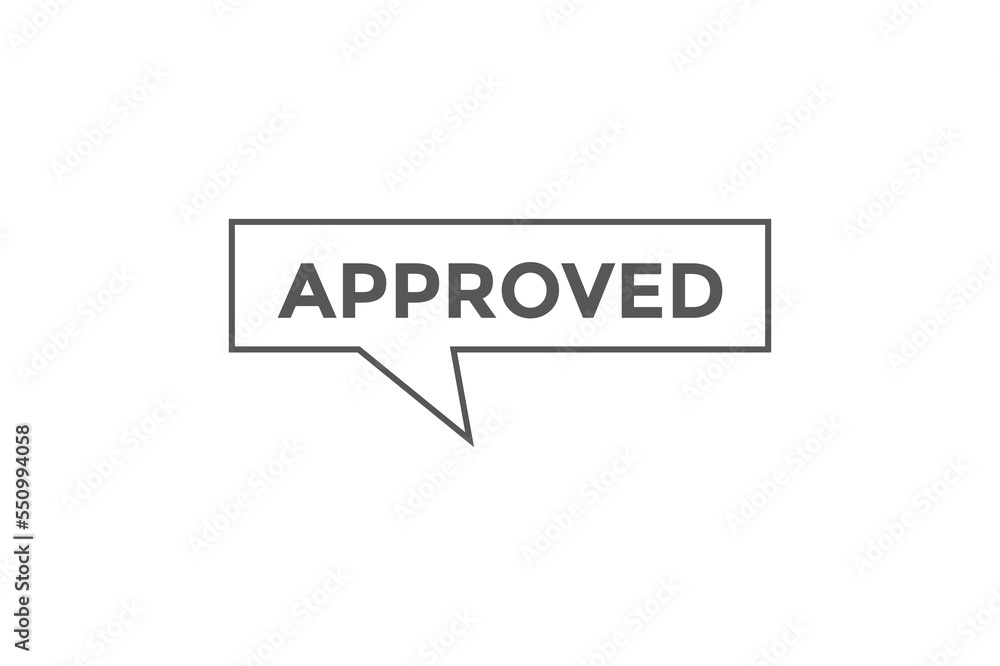 Approved button. web banner template Vector Illustration Approved button. web banner template Vector Illustration