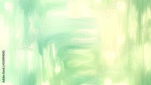 Green and yellow watercolor brush abstract background