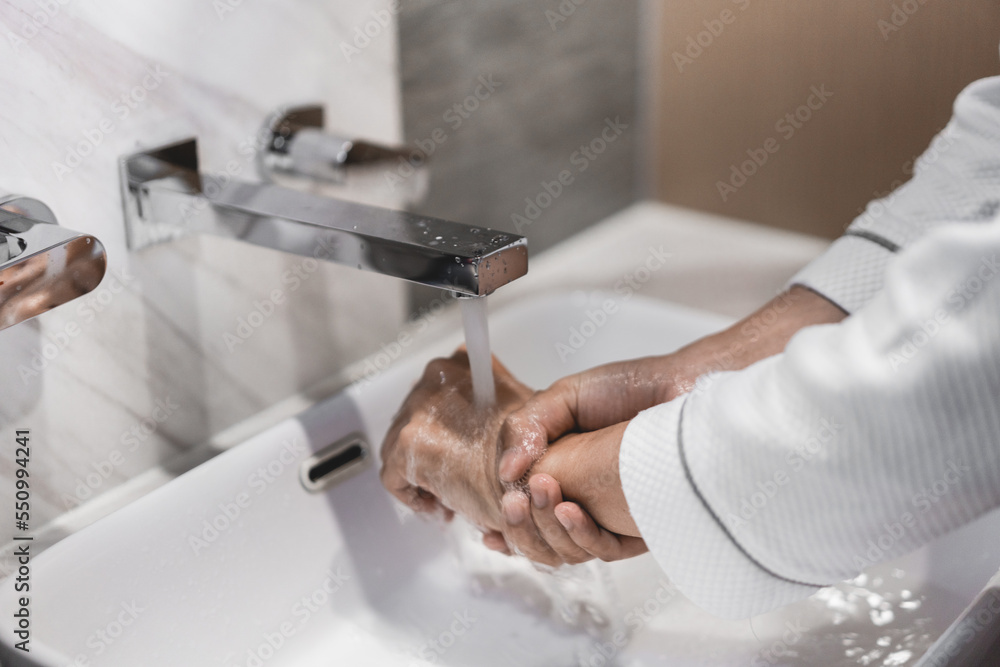 Close up of people washing hand carefully. Close up of people washing hand carefully.