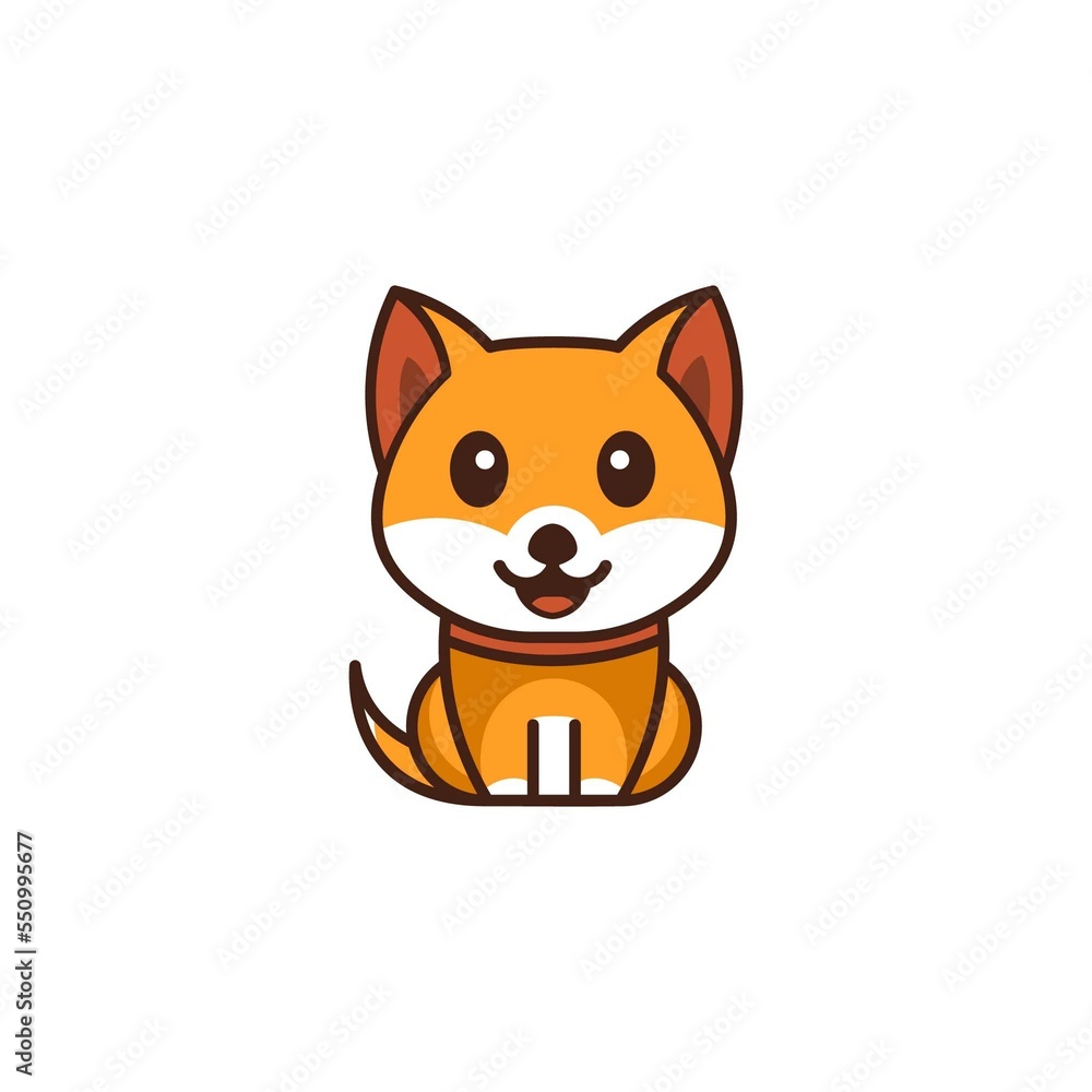 Fototapeta premium cute siba illustration design vector 