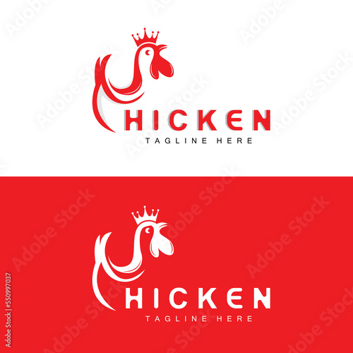 Grilled Chicken Barbecue Logo Design,Chicken Head Vector, Company Brand