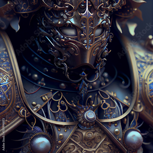 Knight in Fantasy Armor, AI © TheOdd1 