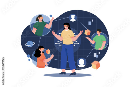 People connecting in the metaverse