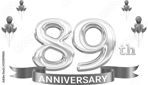 89th anniversary silver 3d