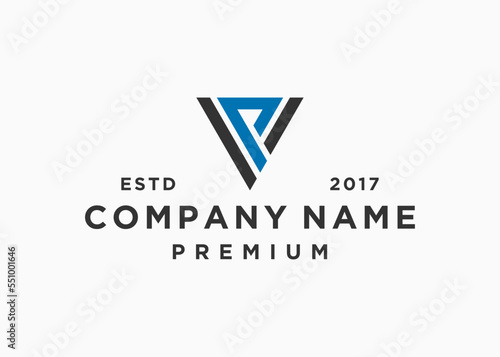 initial letter vp or pv logo design vector illustration template