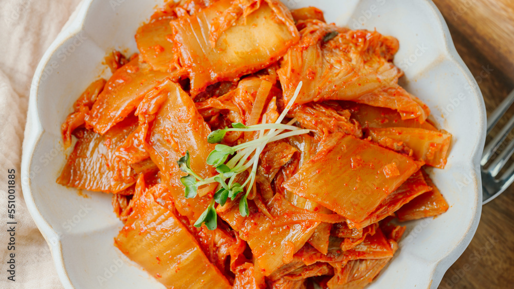 Kimchibokkeum, Stir-fried Kimchi : Well-fermented kimchi stir-fried with chopped green onion and garlic in a pan greased with oil, this is a popular side dish usually eaten with rice. It also goes wel Kimchibokkeum, Stir-fried Kimchi : Well-fermented kimchi stir-fried with chopped green onion and garlic in a pan greased with oil, this is a popular side dish usually eaten with rice. It also goes wel