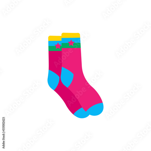 Socks vector isolated on white background. flat design. 