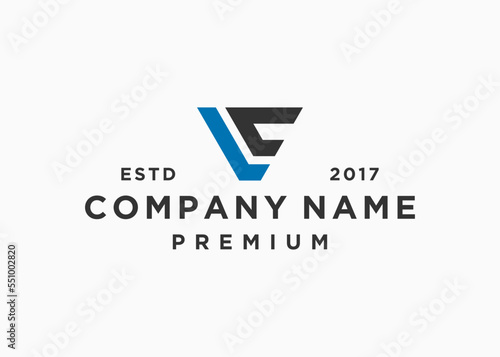 initial letter vc or cv logo design vector illustration template