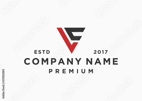 initial letter vc or cv logo design vector illustration template