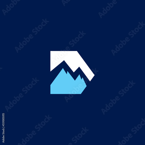 Free Download Letter D mountain logo design - GFXLoad