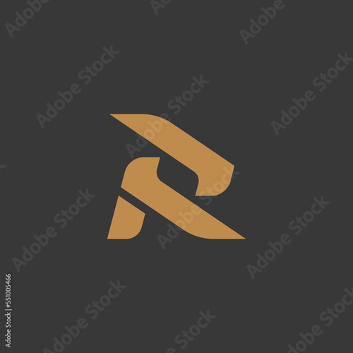 Letter R aggresive concept logo design 