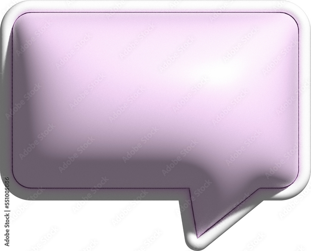 Fototapeta premium cute 3d pink text box, speech bubble box decoration