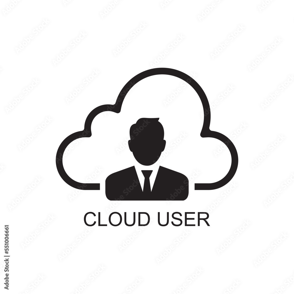 cloud user icon , database icon cloud user icon , database icon