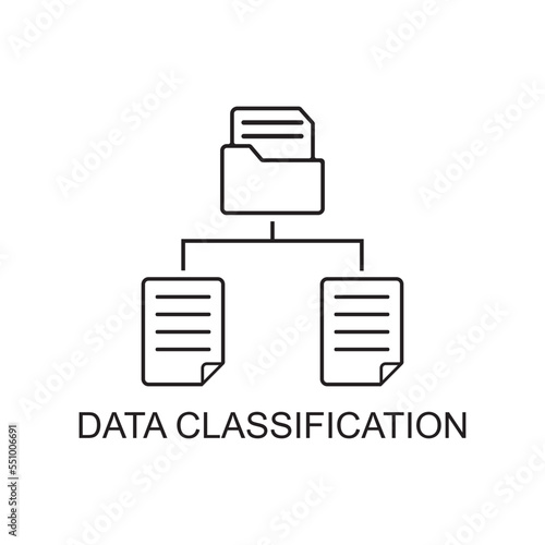 data classification icon , technology icon